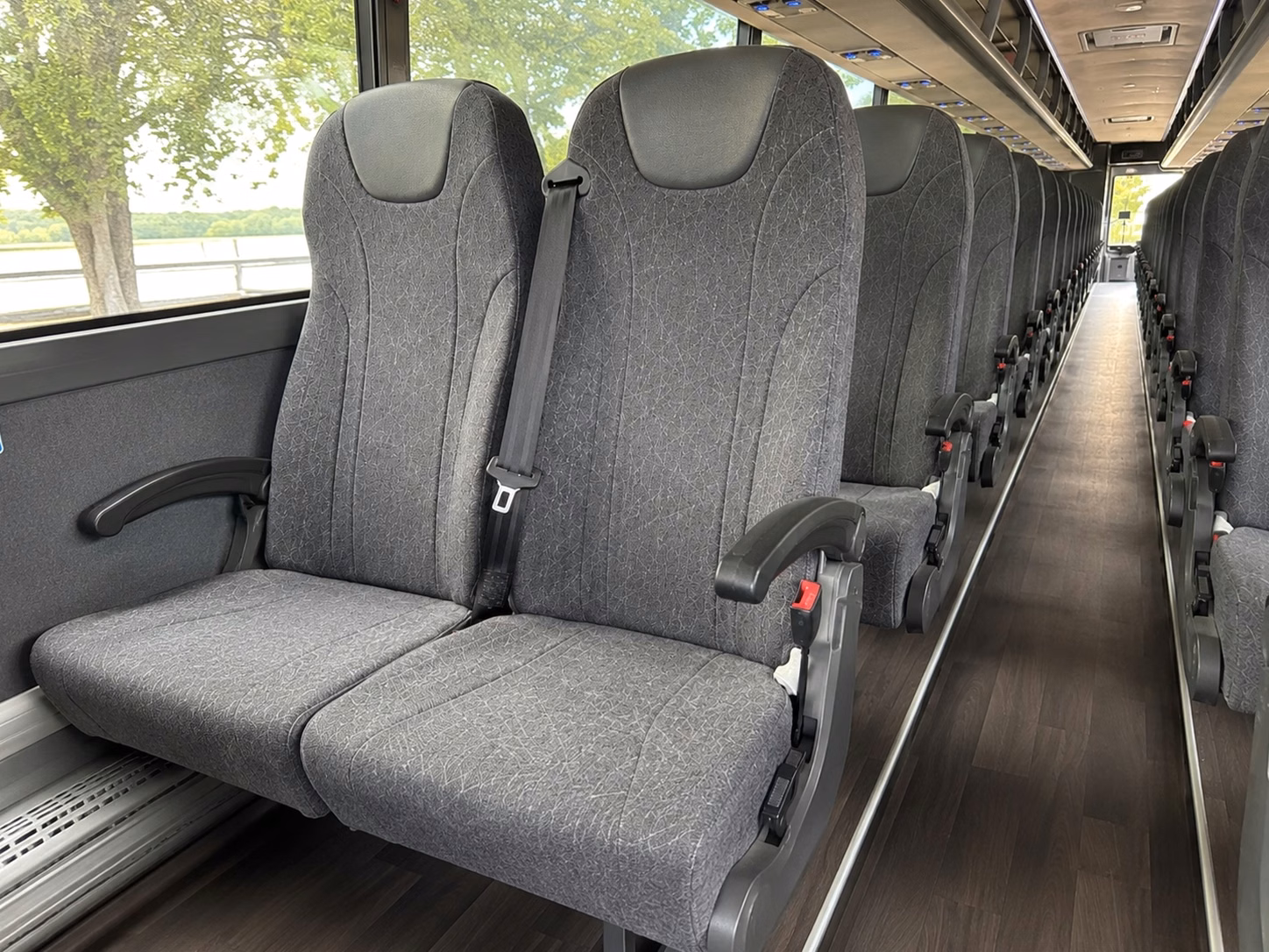 overland park charter bus interior