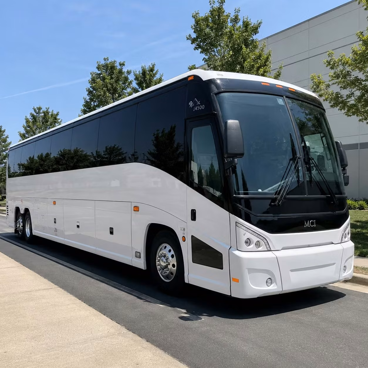overland park charter bus rental exterior