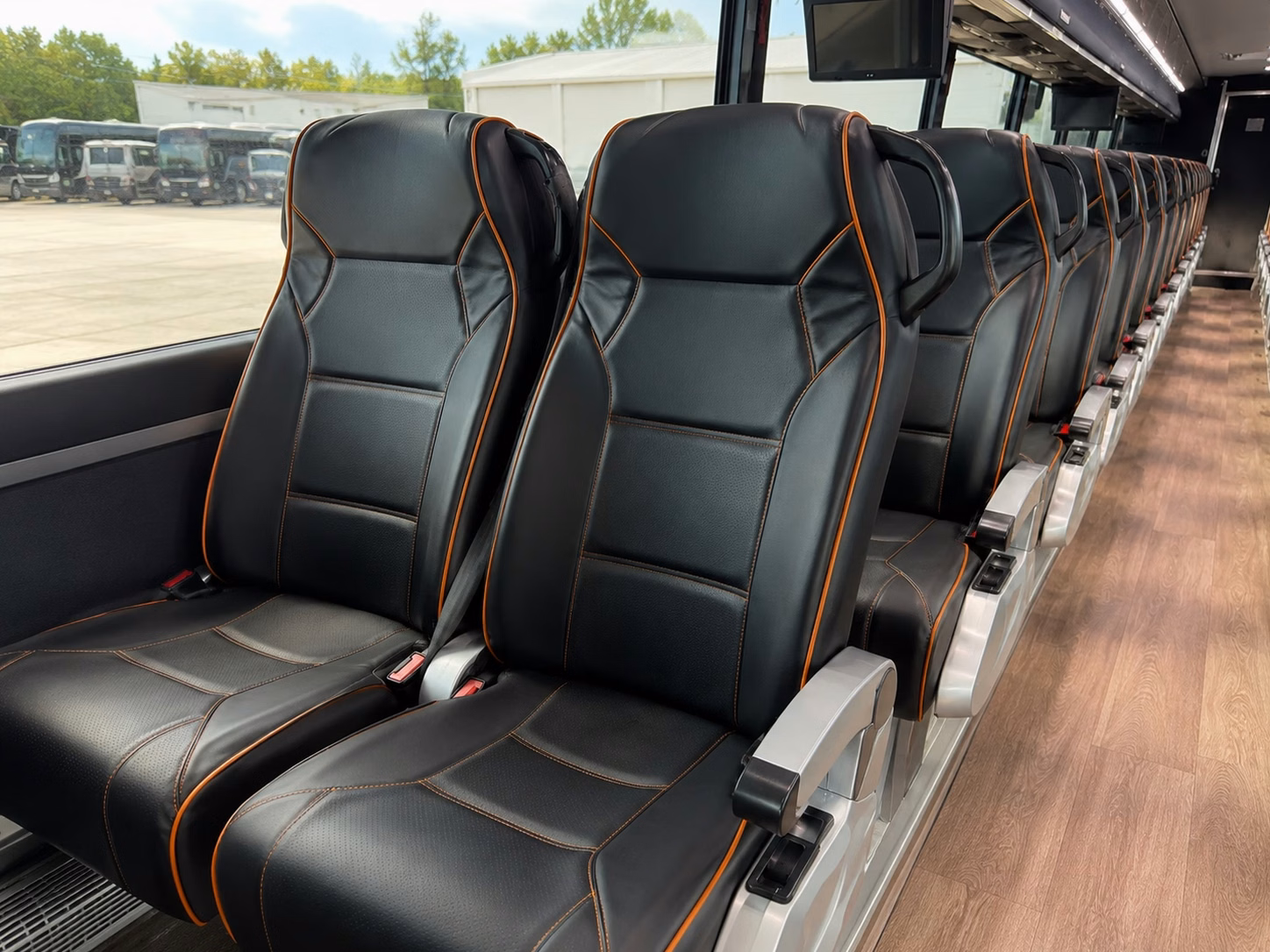 overland park charter bus rental interior